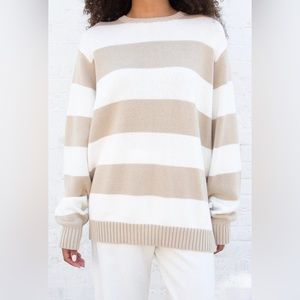brandy melville brianna cotton thick stripe sweater